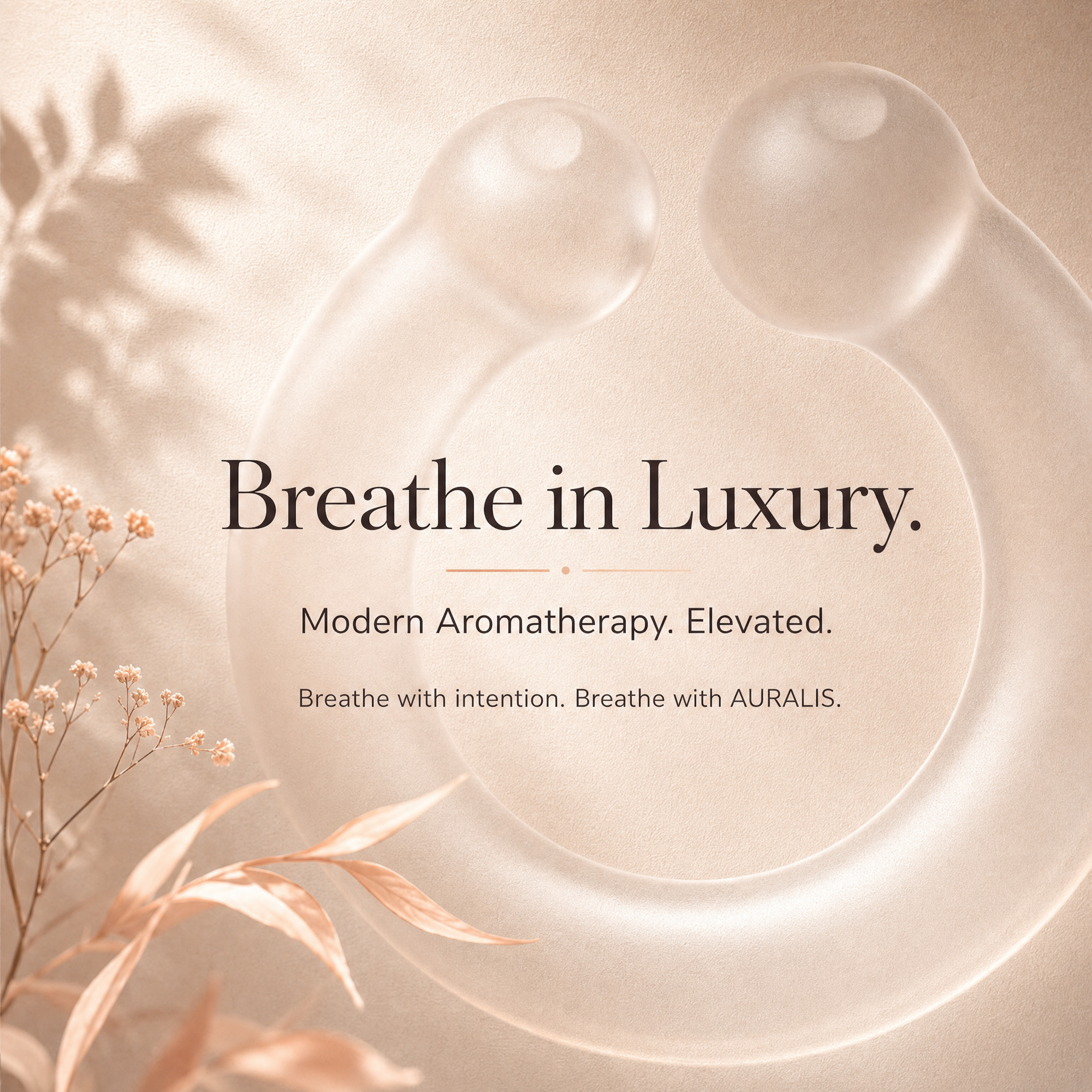 Auralis nasal diffuser ring close-up: Breathe in Luxury — modern aromatherapy, elevated